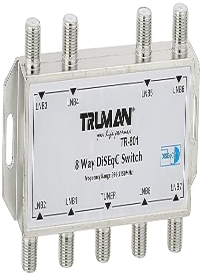 Truman - tr-801 diseqc switch - 8 ports - silver